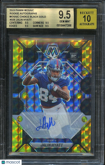 2023 Jalin Hyatt Mosaic Rookie BGS 9 Panini Authentic