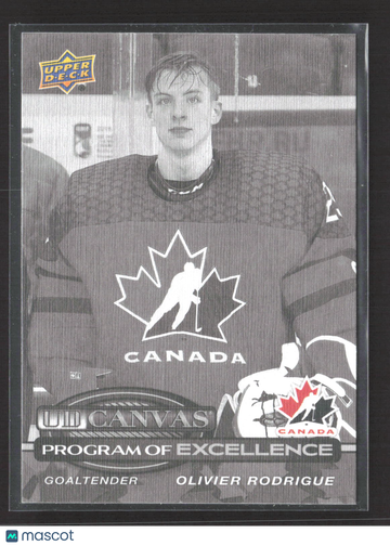 2026 Upper Deck Series 2 UD Canvas Program of Excellence Olivier Rodrigue #C-270 Black & White