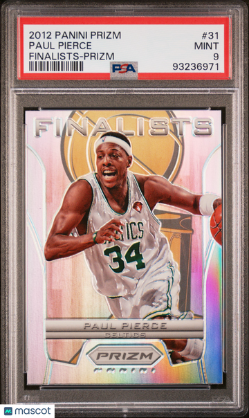 2012 Panini Prizm Finalists Paul Pierce #31 Finalists Prizm Silver PSA 9