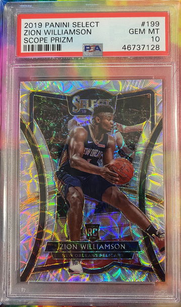 2019-20 Zion Williamson Select Scope Prizm Premier #199 Gem MT 10