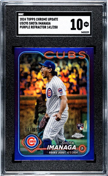 2024 Topps Chrome Update #USC95 Shota Imanaga Purple Ref. /250 SGC 10