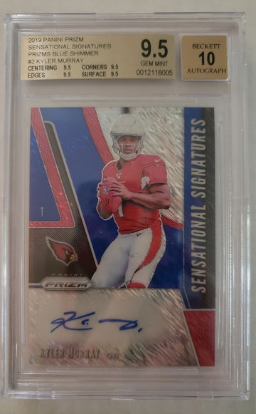 2019 Prizm BLUE SHIMMER Kyler Murray RC AUTO #04/10 BGS 9.5 10 TRUE GEM MINT 