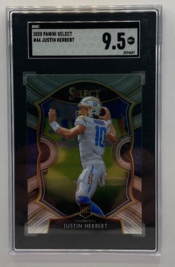 2020 Panini Select Concourse #44 Justin Herbert Los Angeles Chargers RC~ SGC 9.5 
