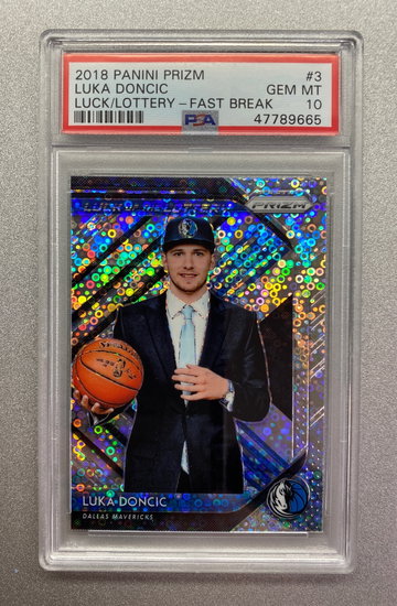 LUKA DONCIC 2018 LUCK OF LOTTERY FAST BREAK ROOKIE PSA 10 GEM MINT 