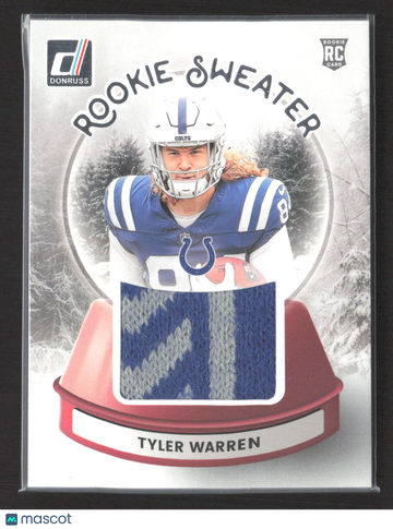 2025 Panini Donruss Rookie Sweater Tyler Warren #SWE-TWN Rookie Sweater Memorabilia