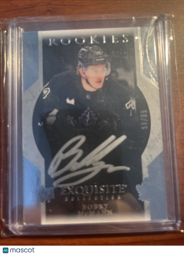 2023-24 Exquisite Collection Bobby Mcmann #R48 Auto /99 Signature Short Print Silver Excellent Condition Silver Auto Par
