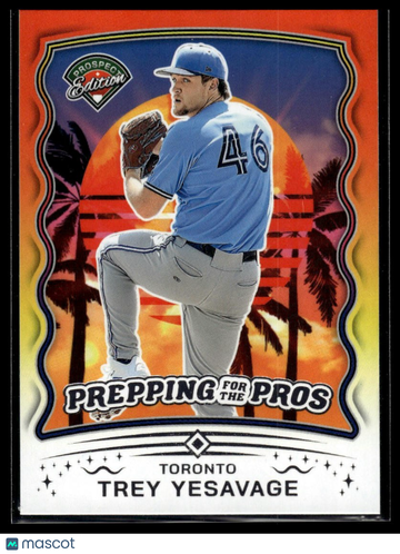2025 Panini Prospect Edition Trey Yesavave #22 Prepping for the Pros