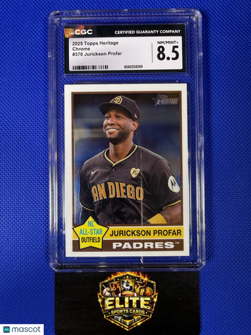 2025 Topps Heritage Jurickson Profar #370 Chrome Chrome CGC 8.5