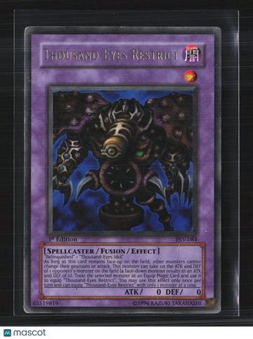 2002 Yu-Gi-Oh! Pharaoh's Servant Thousand-Eyes Restrict Ultra Rare 1st Edition #PSV-084