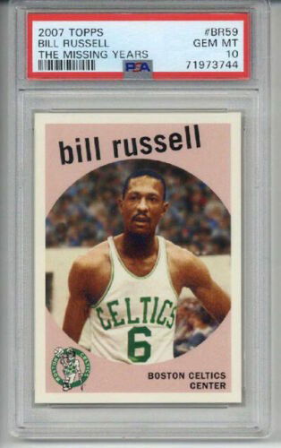 2007 TOPPS THE MISSING YEARS #BR59 BILL RUSSELL CARD CELTICS PSA 10 LOW POP
