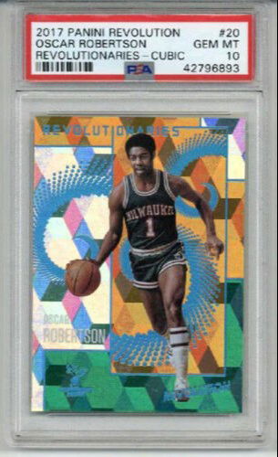 2017 PANINI REVOLUTION REVOLUTIONARIES CUBIC #20 OSCAR ROBERTSON LE PSA 10 LOW POP