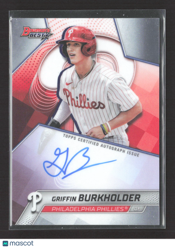 2025 Bowman's Best Baseball Griffin Burkholder #B25-GB Auto