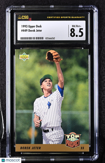 1993 Upper Deck Derek Jeter #449 HOF Rookie RC CGC 8.5