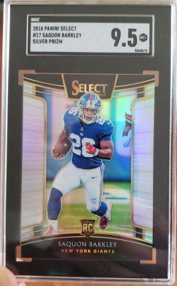 Saquon Barkley RC 2018 Select Silver #17 SGC 9.5 