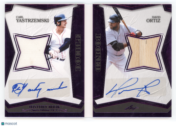 2025 Leaf History Book Double Booked Carl Yastrzemski David Ortiz #DB-4 Dual Auto /8