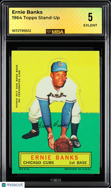 1964 Topps Stand-Up Ernie Banks MBA 5