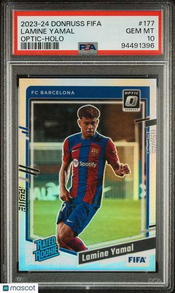 2023-24 Panini Donruss FIFA Lamine Yamal #177 Optic Holo PSA 10