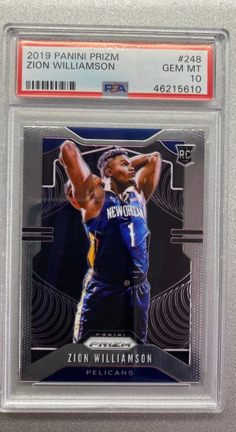 ZION WILLIAMSON 2019 PANINI PRIZM ROOKIE PSA 10 GEM MINT 
