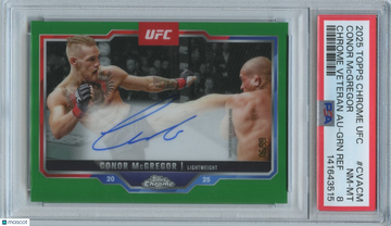 2025 Topps Chrome UFC Conor McGregor #CVACM GRN Ref PSA 8 Topps