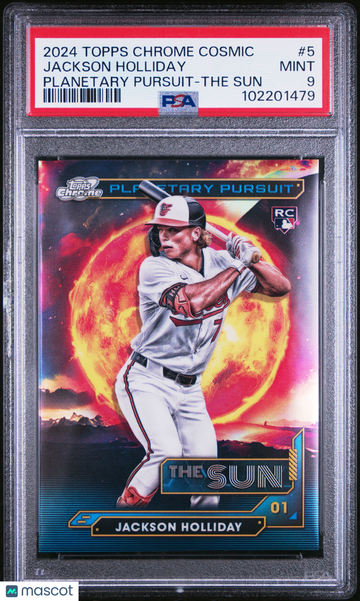 2024 Topps Chrome Cosmic Planetary Pursuit Jackson Holliday #5 The Sun PSA 9