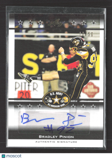 2012 Leaf U.S. Army All-American Bowl Bradley Pinion #BA-BP1 /50