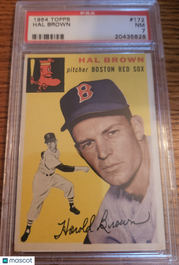 1954 Topps Hal Brown #172 PSA 7