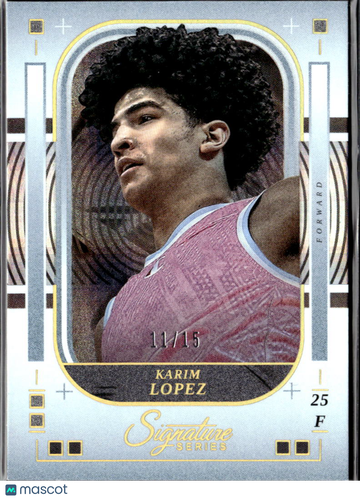 2025 Panini Signature Series Karim Lopez #69 /15