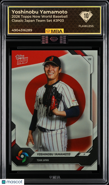 2026 Topps Now World Baseball Classic Yoshinobu Yamamoto #JP03 Japan Team Set MBA 10