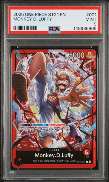 2025 One Piece Starter Deck Ex Gear 5 Monkey D. Luffy #ST21001 PSA 9