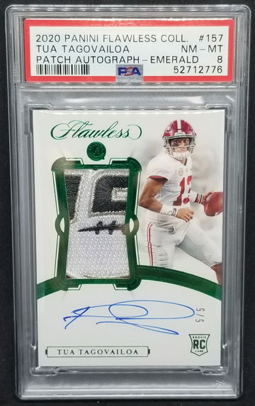 2020 Flawless RPA Tua Tagovailoa RC Auto Patch PSA Emerald /5 SSP