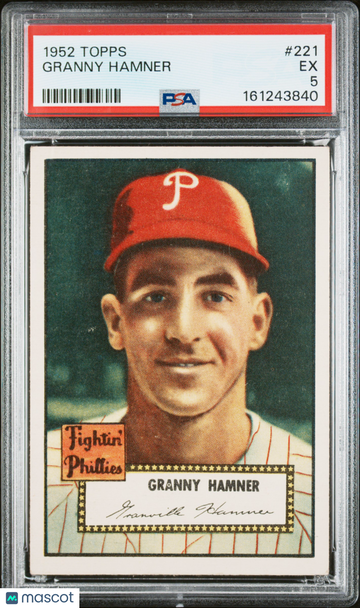 1952 Topps Granny Hamner #221 PSA 5
