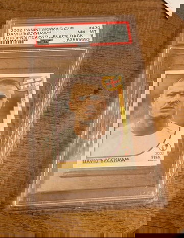 2002 Panini World Cup Sticker Korea David Beckham ROOKIE RC #430 PSA 8 MT