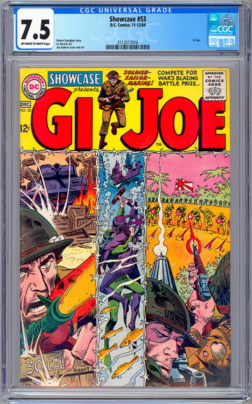 DC SHOWCASE #53 CGC 7.5 *FIRST GI JOE APP IN COMICS* JOE KUBERT COVER & ART 1964