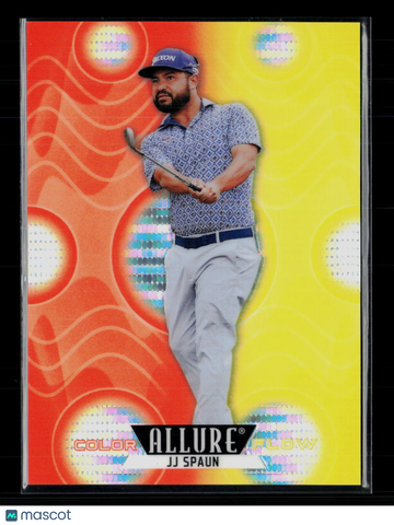 2026 Upper Deck Allure Golf Color Flow JJ Spaun #CF-18 Spectrum Orange-Yellow