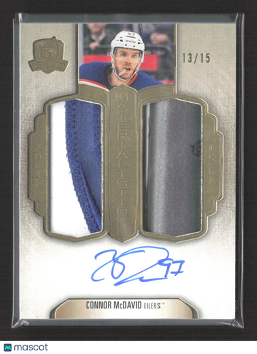 2023 Upper Deck The Cup Materialisticks Connor McDavid #MS A-CM Patch 13/15 Memorabilia Stick Auto