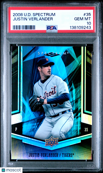 2008 Upper Deck Spectrum Justin Verlander #35 PSA 10