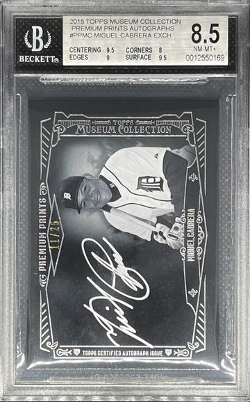 2015 Topps Museum Collection Autograph /25 Miguel Cabrera BGS 8.5