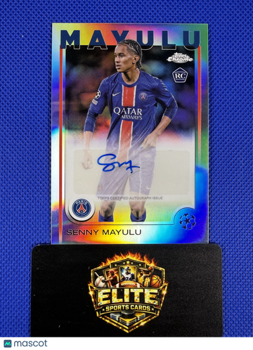 2025 Topps Chrome UEFA Club Competitions Senny Mayulu #CA-SM Refractor RC
