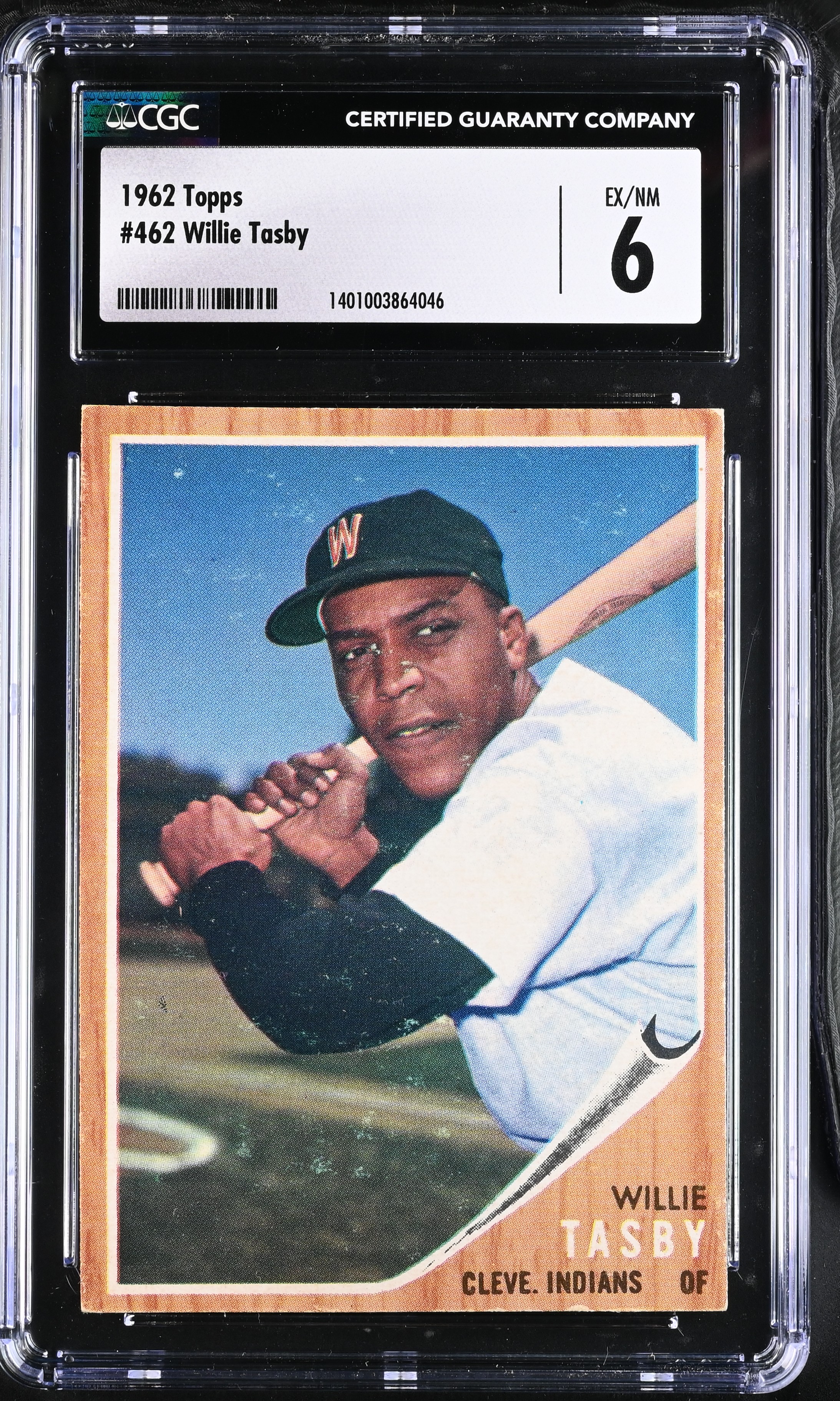 1962 Topps Willie Tasby #462 CGC 6 P1370