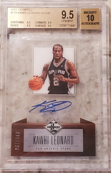 Kawhi Leonard 2012 Limited RC auto /349 BGS 9.5 / 10 auto