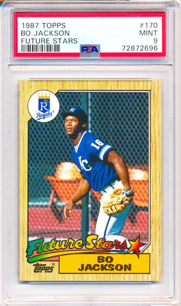 1987 Topps #170 Bo Jackson PSA 9 - JUST GRADED! NEW CASE