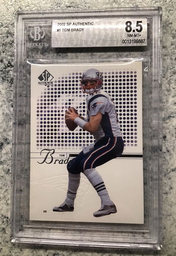 2002 SP Authentic #1 Tom Brady NM-MT