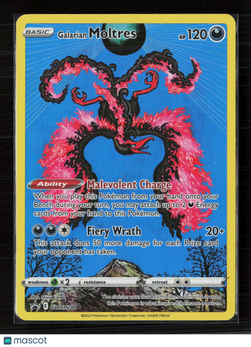 2023 Crown Zenith Galarian Moltres Holo Black Star Promo FA #SWSH284