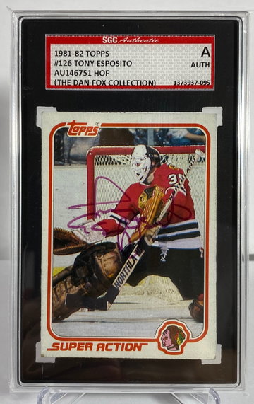 1981-82 Topps Tony Esposito Auto SGC