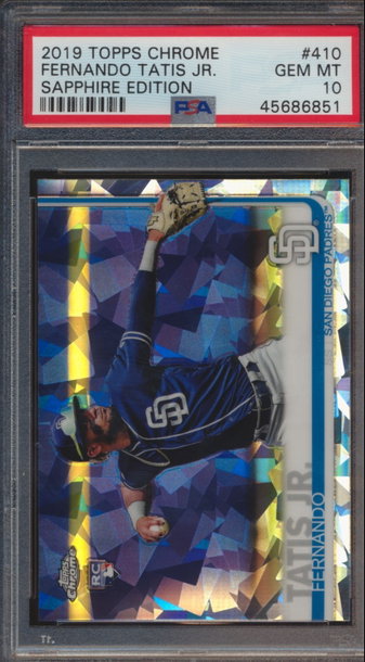 2019 Topps Chrome Sapphire #410 Fernando Tatis JR RC PSA 10 