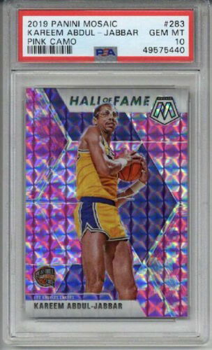 2019 PANINI MOSAIC PINK CAMO #283 KAREEM ABDUL JABBAR LAKERS PSA 10 RARE