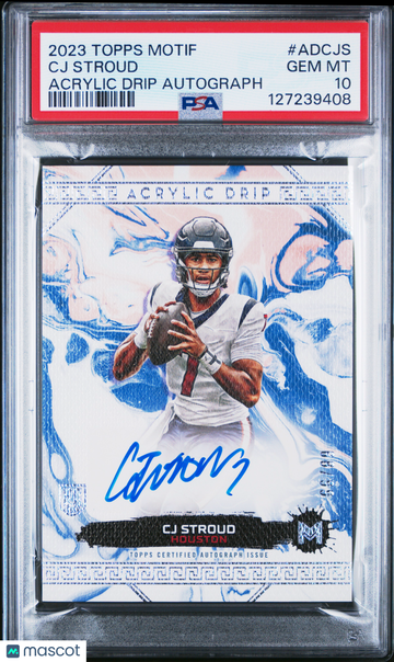 2023 Topps Motif Acrylic Drip Autographs CJ Stroud #ADCJS PSA 10
