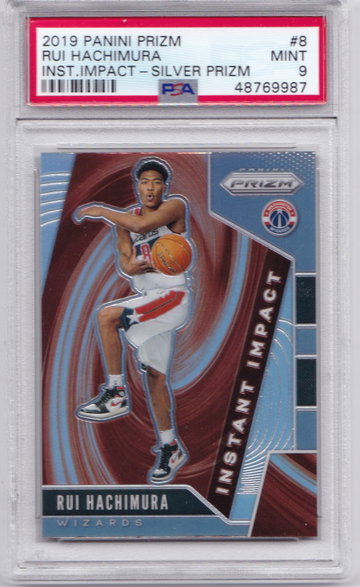 Rui Hachimura 2019 Prizm Instant Impact Silver PSA 9 