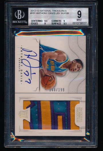 Anthony Davis 2012-13 National Treasures RPA /199