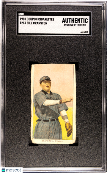 1910 Coupon Cigarettes (T213) Bill Cranston SGC A